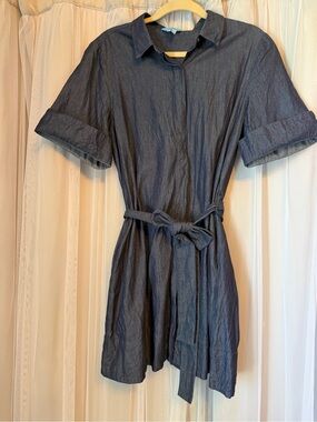 Draper James Indigo Short-Sleeve Shirt Dress
